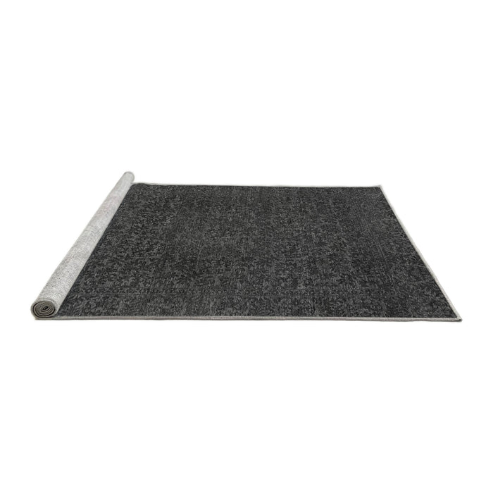Sideview of Machine Washable Oriental Gray Modern Rug, wshabs2649gry