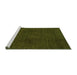 Sideview of Machine Washable Oriental Green Modern Area Rugs, wshabs2649grn