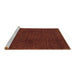 Sideview of Machine Washable Oriental Brown Modern Rug, wshabs2649brn