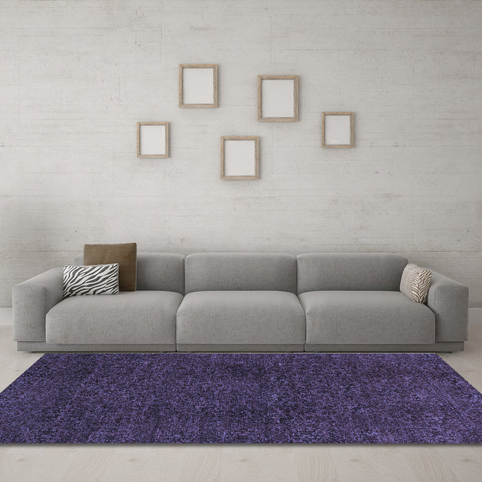 Machine Washable Oriental Blue Modern Rug in a Living Room, wshabs2649blu