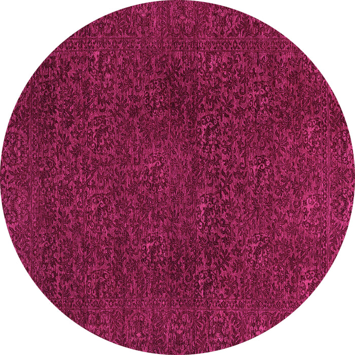 Round Oriental Pink Modern Rug, abs2649pnk
