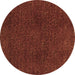 Round Machine Washable Oriental Brown Modern Rug, wshabs2649brn