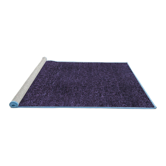Sideview of Machine Washable Oriental Blue Modern Rug, wshabs2649blu