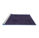 Sideview of Machine Washable Oriental Blue Modern Rug, wshabs2649blu