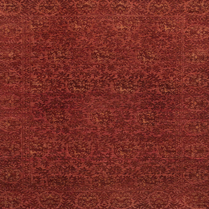 Square Machine Washable Abstract Cranberry Red Rug, wshabs2649