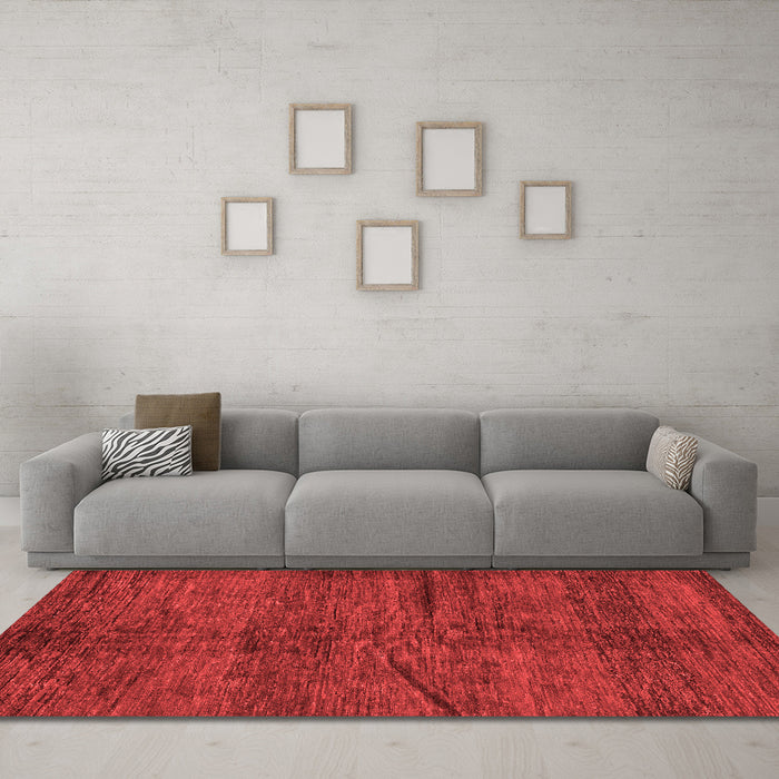 Modern Red Washable Rugs