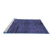 Sideview of Machine Washable Oriental Blue Modern Rug, wshabs264blu