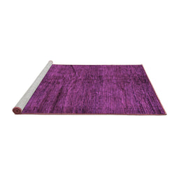 Sideview of Machine Washable Oriental Purple Modern Area Rugs, wshabs264pur