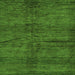 Square Machine Washable Oriental Green Modern Area Rugs, wshabs264grn