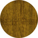 Round Oriental Yellow Modern Rug, abs264yw