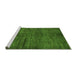 Sideview of Machine Washable Oriental Green Modern Area Rugs, wshabs264grn