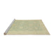 Sideview of Machine Washable Abstract Brown Gold Rug, wshabs2650