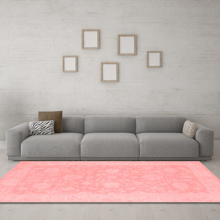 Modern Red Washable Rugs