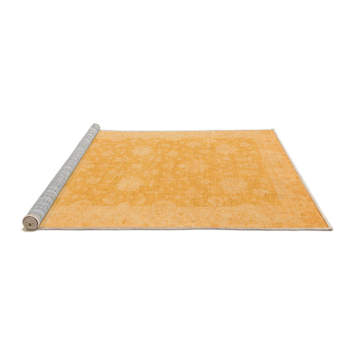 Sideview of Machine Washable Oriental Orange Modern Area Rugs, wshabs2650org