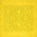 Square Oriental Yellow Modern Rug, abs2650yw