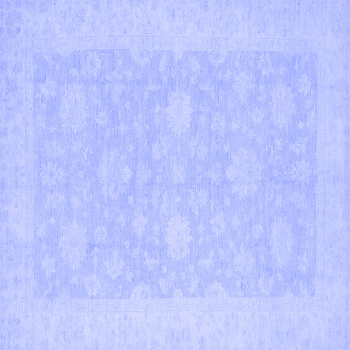 Square Machine Washable Oriental Blue Modern Rug, wshabs2650blu