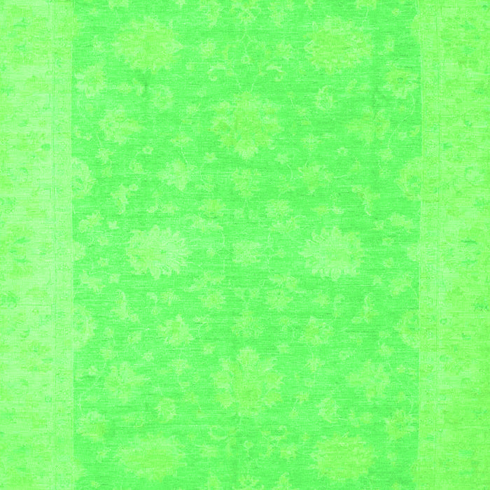 Machine Washable Oriental Green Modern Area Rugs, wshabs2650grn