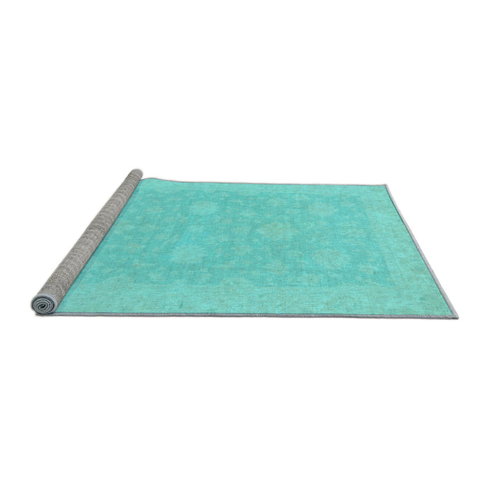 Sideview of Machine Washable Oriental Light Blue Modern Rug, wshabs2650lblu