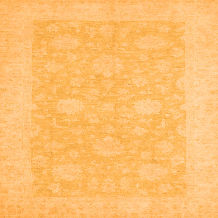 Square Machine Washable Oriental Orange Modern Area Rugs, wshabs2650org