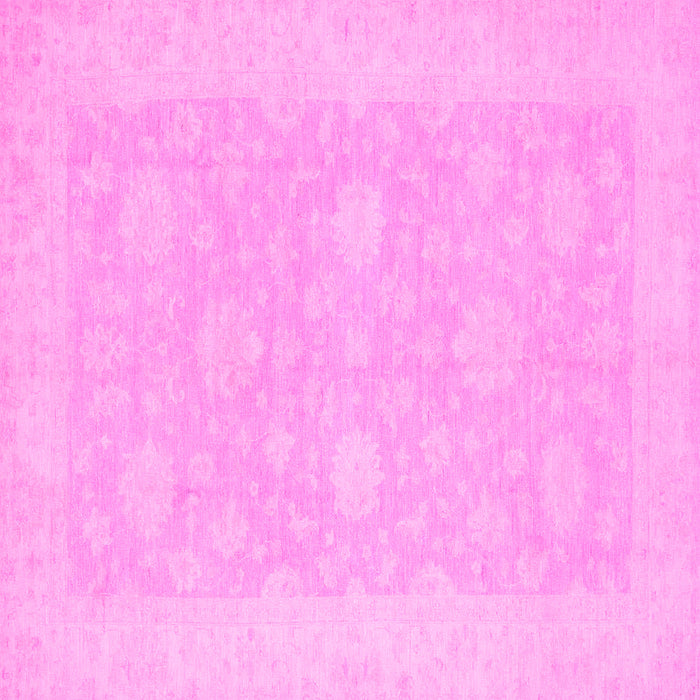 Square Machine Washable Oriental Pink Modern Rug, wshabs2650pnk