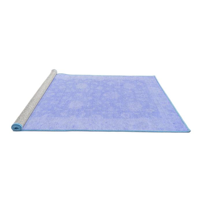 Sideview of Machine Washable Oriental Blue Modern Rug, wshabs2650blu