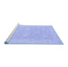 Sideview of Machine Washable Oriental Blue Modern Rug, wshabs2650blu