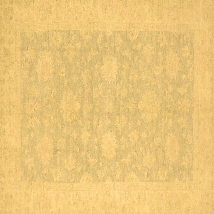 Square Machine Washable Oriental Brown Modern Rug, wshabs2650brn