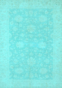 Oriental Light Blue Modern Rug, abs2650lblu