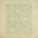 Square Abstract Brown Gold Oriental Rug, abs2650