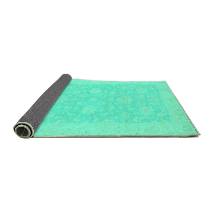Sideview of Oriental Turquoise Modern Rug, abs2650turq
