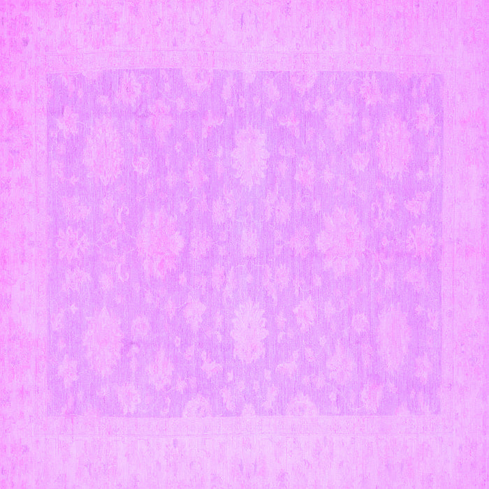 Square Machine Washable Oriental Purple Modern Area Rugs, wshabs2650pur