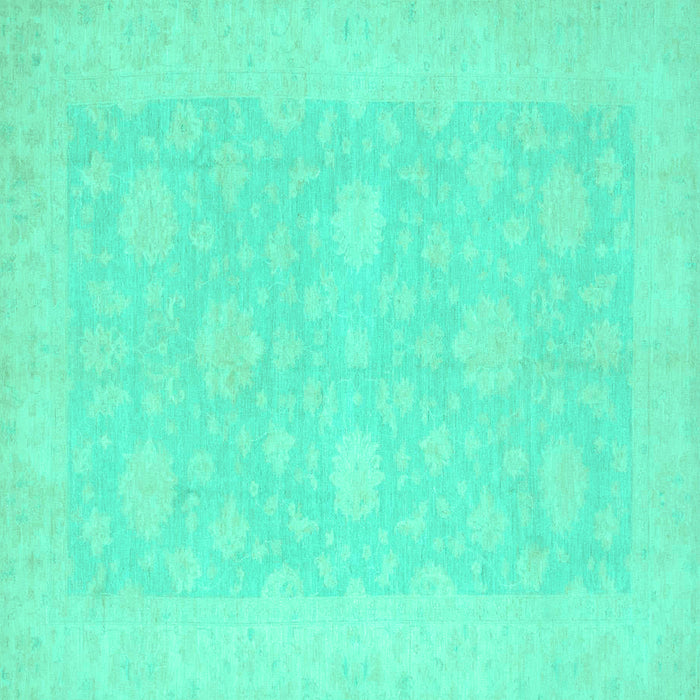 Square Oriental Turquoise Modern Rug, abs2650turq