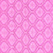 Square Machine Washable Oriental Pink Modern Rug, wshabs2651pnk