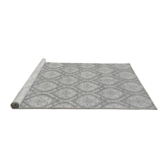 Sideview of Machine Washable Oriental Gray Modern Rug, wshabs2651gry