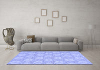 Machine Washable Oriental Blue Modern Rug, wshabs2651blu