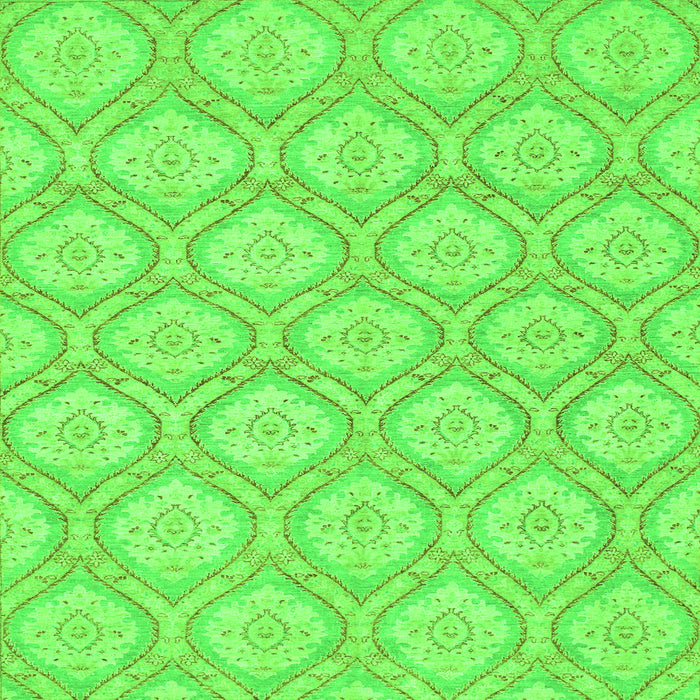 Square Oriental Green Modern Rug, abs2651grn