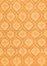 Machine Washable Oriental Orange Modern Area Rugs, wshabs2651org