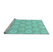 Sideview of Machine Washable Oriental Light Blue Modern Rug, wshabs2651lblu