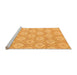 Sideview of Machine Washable Oriental Orange Modern Area Rugs, wshabs2651org