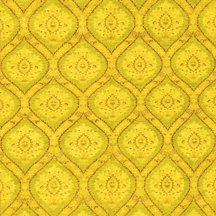 Machine Washable Oriental Yellow Modern Rug, wshabs2651yw