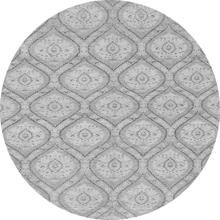 Round Oriental Gray Modern Rug, abs2651gry