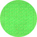 Round Oriental Green Modern Rug, abs2652grn