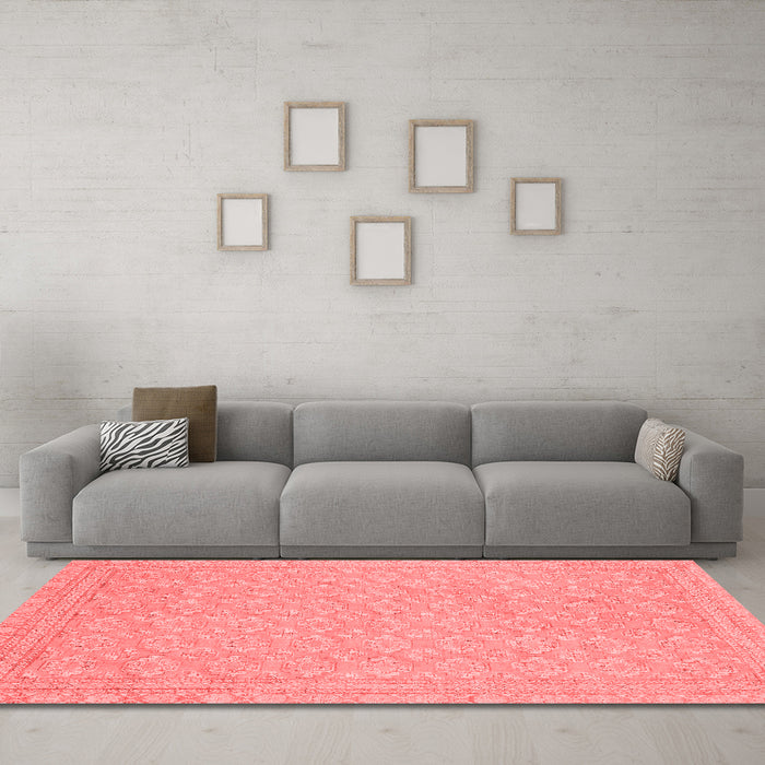 Modern Red Washable Rugs