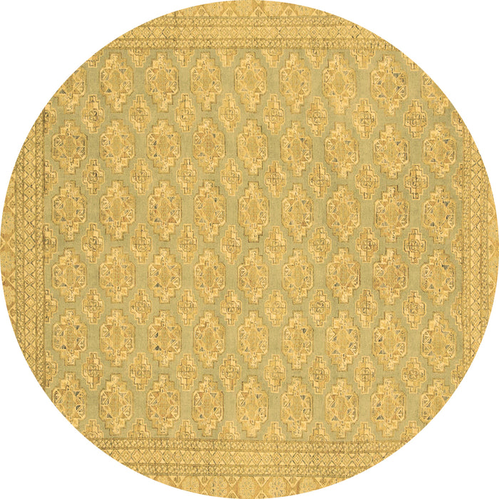Round Oriental Brown Modern Rug, abs2652brn