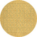 Round Oriental Brown Modern Rug, abs2652brn