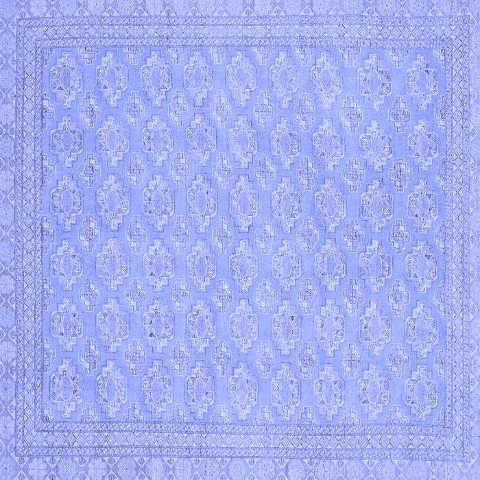 Square Machine Washable Oriental Blue Modern Rug, wshabs2652blu