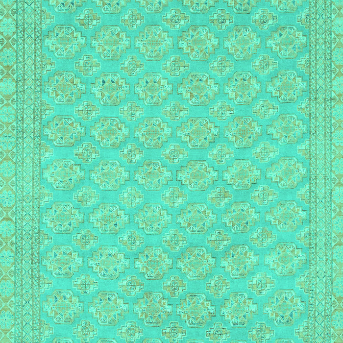 Machine Washable Oriental Turquoise Modern Area Rugs, wshabs2652turq