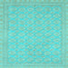 Square Oriental Light Blue Modern Rug, abs2652lblu