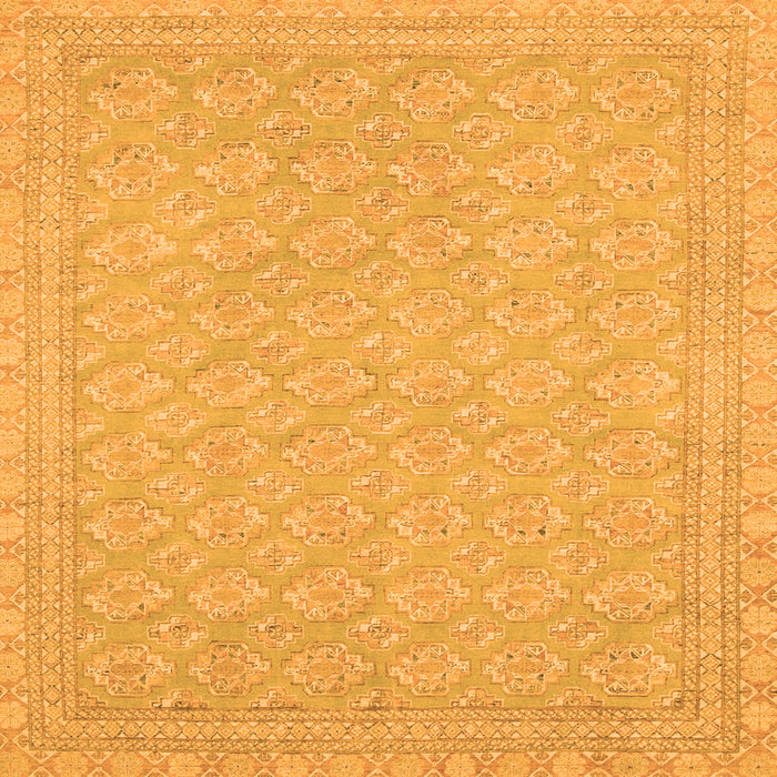 Square Machine Washable Oriental Orange Modern Area Rugs, wshabs2652org