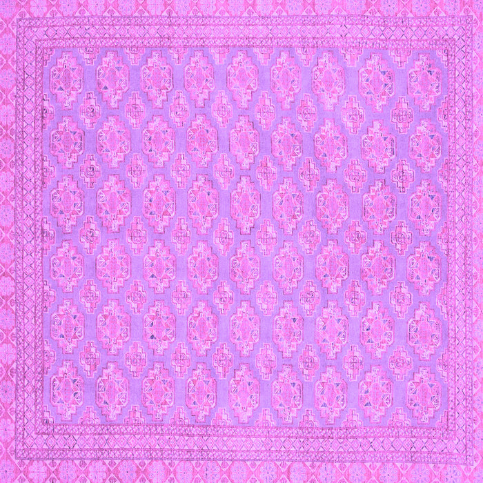 Square Machine Washable Oriental Purple Modern Area Rugs, wshabs2652pur